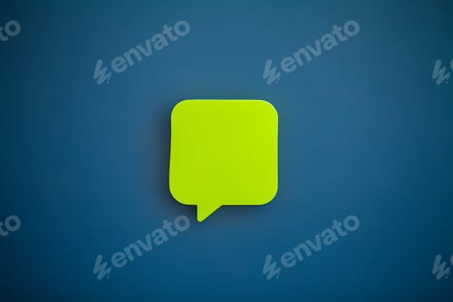 Preview: Stickers on blue wall. Empty Space for text