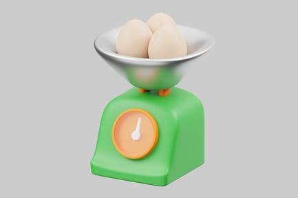 Preview: Cartoon egg scale kitchenware
