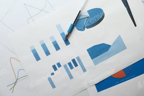 Preview: close up of bar chart and pencil on paper