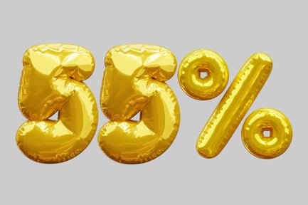 Preview: Fifty Five Percent Discount With Golden Balloons