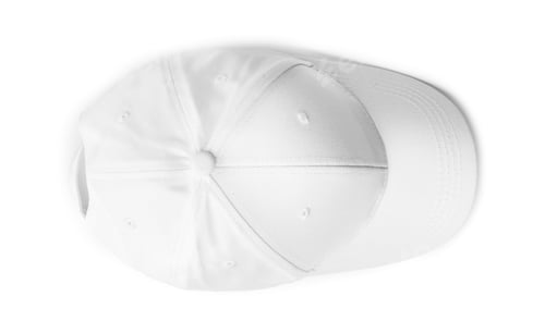 Preview: White Baseball Cap on White Background