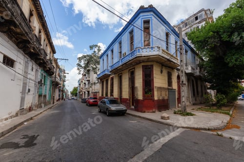 Preview: Residential Street view of the Old Havana City, Capital of Cuba