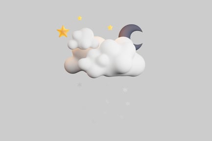 Preview: Clouds, moon, and stars arrangement
