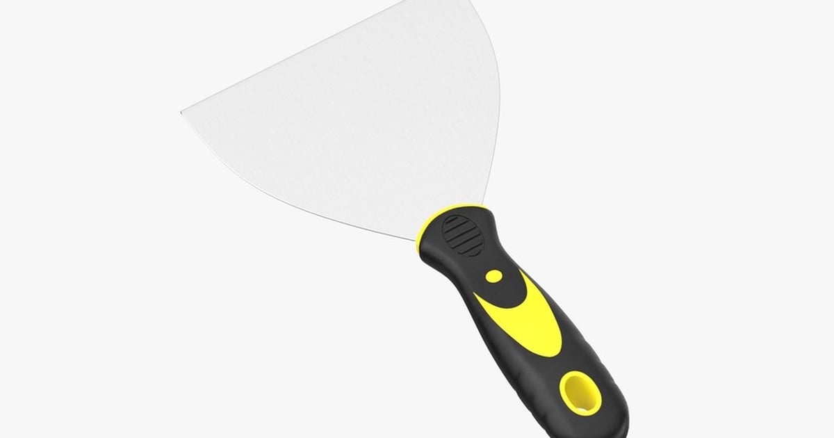 Paint Scraper with Clean & Dirty Textures 3D, Incl. black ...