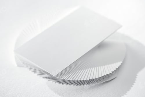 Preview: empty card on white background with copy space