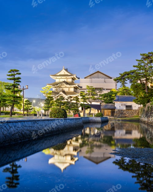 Preview: Takamatsu at Takamatsu Castle at Blue Hour
