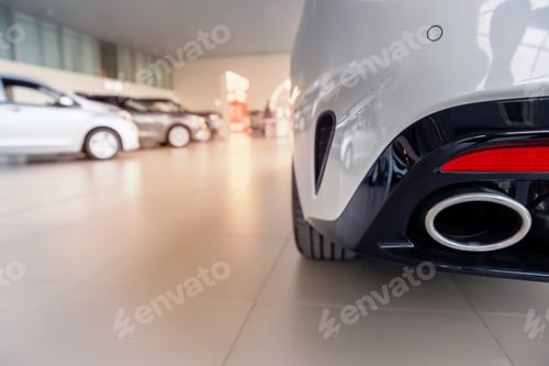 Preview: Brand new cars at the dealer showroom