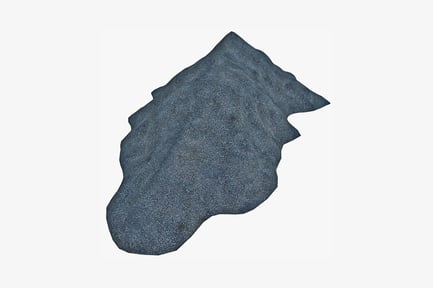 Preview: Irregular asphalt form with pointed apex