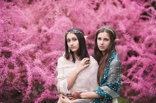 Preview: fairy tale girl. Portrai of mystic elf woman