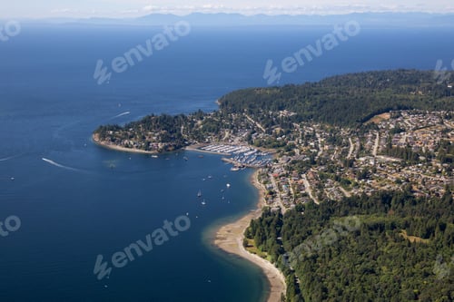 Preview: Aerial view of Gibsons during a sunny summer day