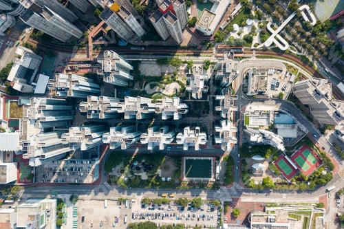 Preview: Top view of Hong Kong cityscape