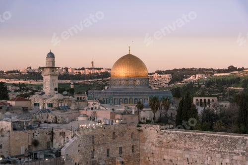 Preview: The Temple Mount-Western Wall and the golden Dome of the Rock, Jerusalem, Israel