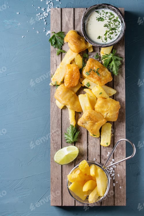 Preview: Fish and chips with sauce