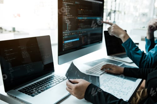 Preview: team working development of programming and encryption technology website