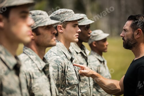 Preview: Trainer giving training to military soldier