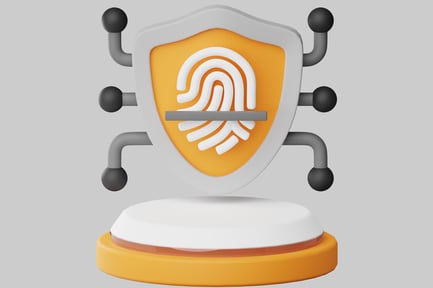 Preview: Stylized shield with fingerprint icon