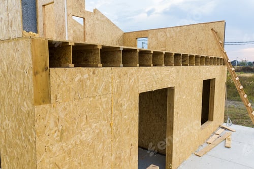 Preview: Construction of new and modern modular house.