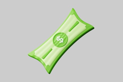 Preview: Cartoon dollar bill money green