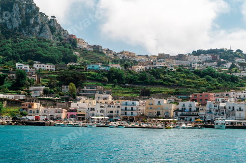 Preview: View of the Tyrrhenian sea coast in Capri, Italy
