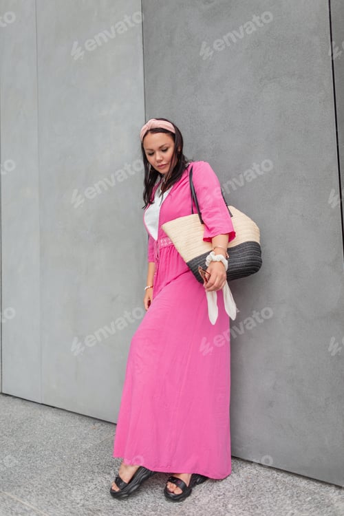 Preview: Fashion beautiful woman in fashionable clothes