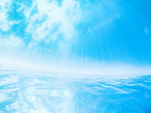 Preview: abstract underwater background of clear blue tropical sea