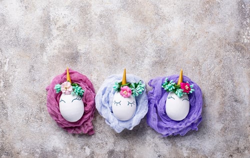 Preview: Easter eggs in shape of unicorn