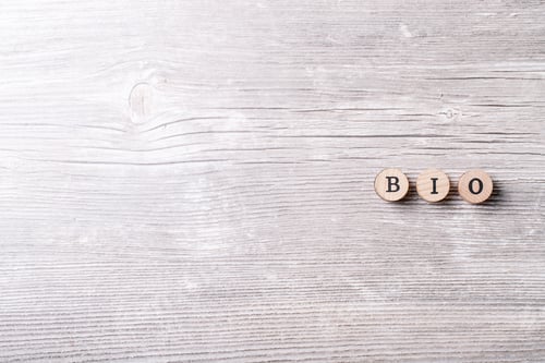 Preview: Word bio made from wooden letters