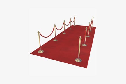 Preview: Red carpet and golden stanchions