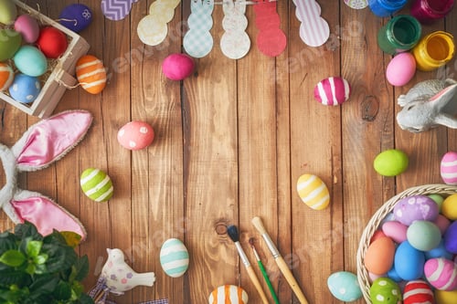 Preview: Background with colorful eggs