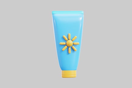 Preview: Cartoon sunscreen lotion blue tube
