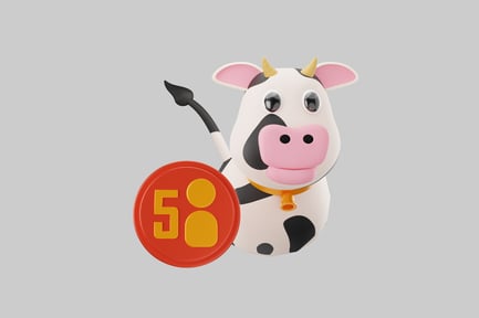 Preview: Cow 50 followers celebration asset