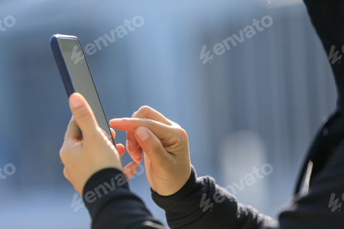 Preview: People use smart phone in modern city