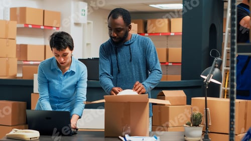 Preview: Diverse team of people working on supply chain packaging