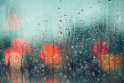 Preview: Raindrop on the window of the car