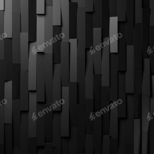 Renderização 3D de fundo abstrato preto