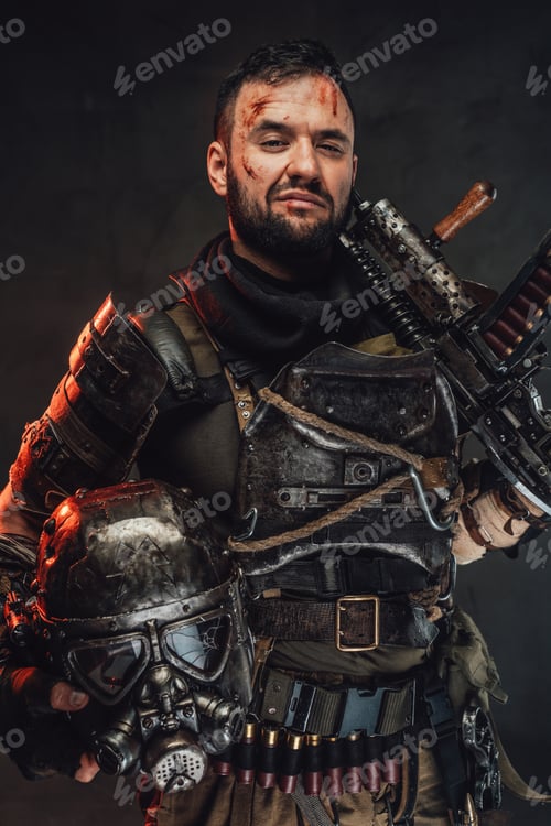 Preview: Portrait of stalker armed with custom shotgun