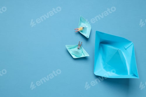 Preview: Concept of travel and adventure with paper boats