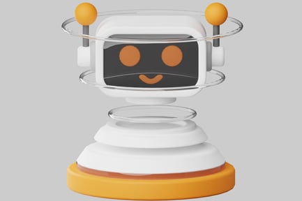 Preview: Robot with black face and orange features