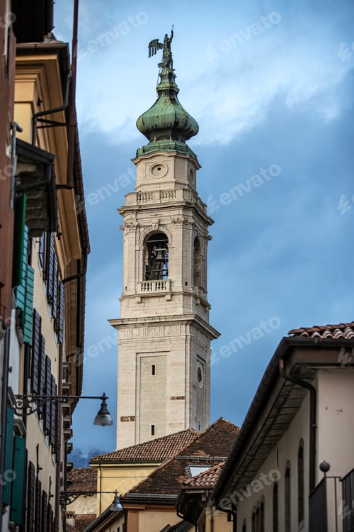 Preview: Colorful houses of beautiful Belluno town in Veneto province, northern Italy