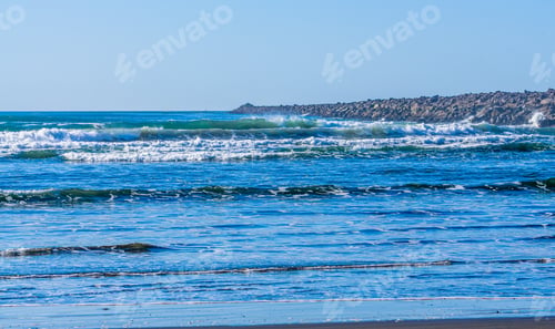 Preview: A View Of The Rock Jetty At Westport, Washington.
