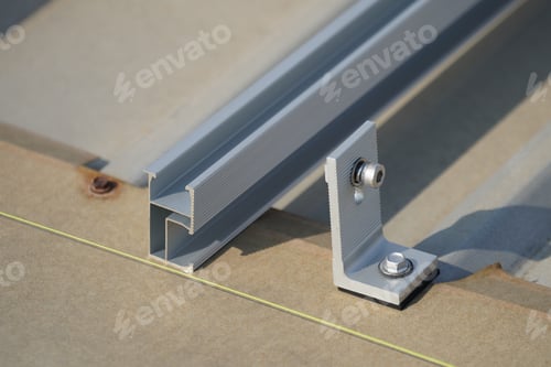 Preview: Install aluminum rails to support for solar cell panels.