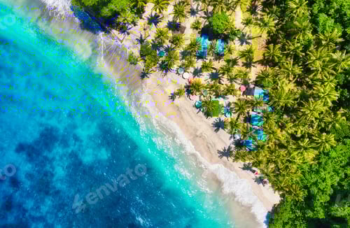 Preview: Sea shore in Indonesia. View from the air