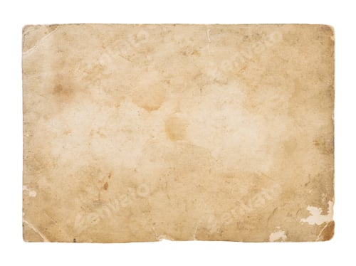 Preview: Old paper sheet texture background isolated on white background with clipping path.