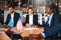 Preview: Diplomatic negotiations between countries in the office