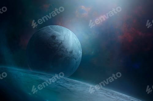 Preview: Blue moon over giant planet