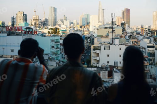 Preview: People Enjoying Big City View