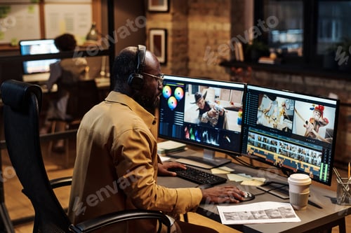Preview: Colorist using editing software on computer