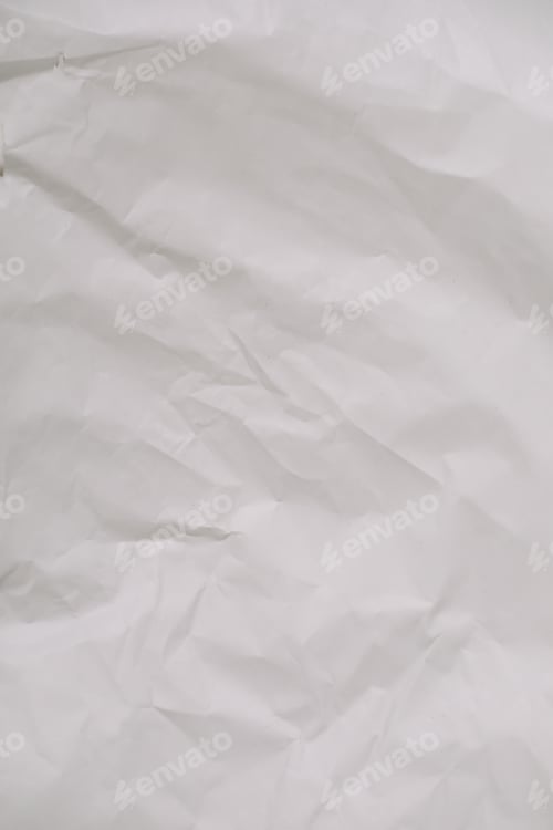 Preview: Recycled crumpled white paper texture background for design with copy space for text