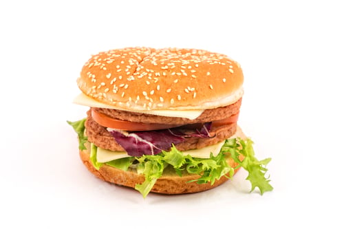 Preview: Hamburger on a white background