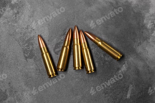 Preview: Bullets on gray background